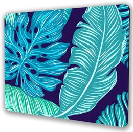 Abstract Tropical Botanical Mousepad Computer Mouse Pad with Personalised Design Office Non-Slip Rubber Mouse Mat 9.5X7.9 Inch