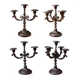 Table Lamps Retro Style Candle Holder Stand Romantic Candelabra Decorative Candlestick For Living Room Holiday Party Decoration Gift