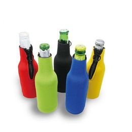 Other Kitchen Dining Bar Beer Bottle Cooler Sleeve With Ring Zipper Foldable Neoprene Insator Party Drink Cooling For 12Oz 330Ml Dhyhs