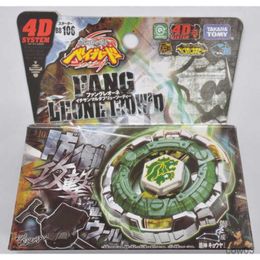 4D Beyblades Takara Tomy Beyblade Metal Battle Fusion Top BB106 FANG LEONE 130WD 4D WITH Light Launcher R230714