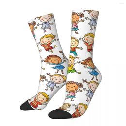 Men's Socks Funny Happy Compression Children Pattern Vintage Harajuku Friends TV Show American Hip Hop Casual Crew Crazy Sock