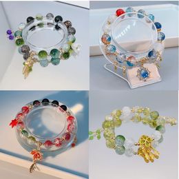 Link Bracelets Anime Nilou Nahida Xiao Women Bracelet Genshin Impact Woman Fashion Cosplay Crystal Chain Charms Bangles Gift Armband