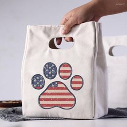 Shopping Bags American Style Lunch Women Men Portable Insulated Tote Harajuku Fashion Eco Thermal Foods Kids