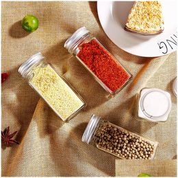 Herb Spice Tools Jars Kitchen Organiser Storage Holder Container Glass Seasoning Bottles With Er Lids Cam Connt Containers Vt1372 Dhdqh