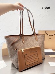 Bolsa de designer de marca bolsa mãe e filho ambos os lados podem ser usados bolsa de grande capacidade bolsa de compras clássica sacola