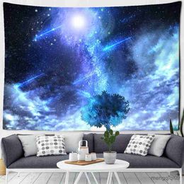 Tapestries Dome Cameras Starry Sky Galaxy Universe Space Tapestry Stars Wall Hanging Hippie Retro Home Decor Witchcraft Wall Cloth Tapestries R230714