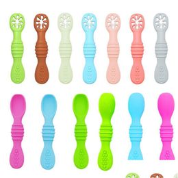 Spoons Sile Baby Bpa Microwave Dishwasher Safe Babies And Toddlers Self Feeding Scoop Drop Delivery Home Garden Kitchen Dining Bar Fl Dh3Pv