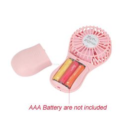 Electric Fans Mini Portable Pocket Fan Cool Air Hand Held Travel Cooler Cooling Mini Fans Power By 3x AAA Battery