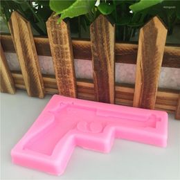 Baking Moulds DIY Pistol AK Gun Shape Fondant Soap 3D Cake Silicone Mold Cupcake Jelly Candy Chocolate Decoration Tool