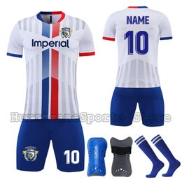 Other Sporting Goods 23 Cutsom Men Football Jerseys Sets Socks Shin Pads Boys Girls Soccer Kits Children Uniforms Shirt Tracksuit 230713