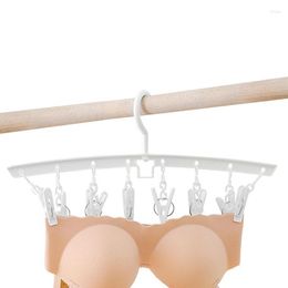 Hangers Foldable Sock With Clips Rotary Hook Drip Hanger Laundry Clip And Drying For Socks Bras Lingerie