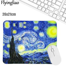 Van gogh Starry Sky Mouse Pad Pad Laptop Mouse Mat for Office Home PC Computer Keyboard Cute Mouse Pad Non-Slip Pad Mouse Pad