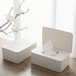 Tissue Boxes Napkins Dustproof Wet Wipes Storage Box With Lid Household Desktop Tissue Storage Box Portable Wet Wipes Dispenser Decor R230714