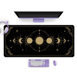 Extra Large Kawaii Purple Gaming Mouse Pad Moon Phase Magic Celestia XXL Desk Mat Water Proof Nonslip Laptop Desk Accessories
