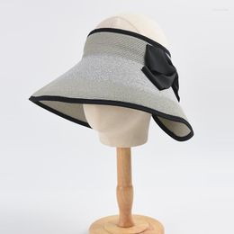 Wide Brim Hats Hat Women Summer Big Empty Top Straw Visor Cap Sun Protection Beach Accessory Sports Running Golf Yoga Outdoors