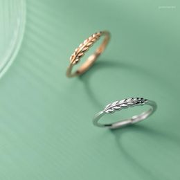Cluster Rings MloveAcc Vintage Wheat Leaves For Women Gift Fashion 925 Sterling Silver Jewelry