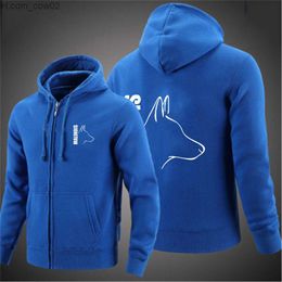 Men's Hoodies Sweatshirts Men's Socks Silly Dog Belgian Malino Men's Spring Summer Fashion Casual Hoodie Zipper Sweatshirt Long Sleeve Top Z230717