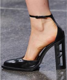 Dress Shoes Hollow Out Heel Women Pumps Pointed Toe Strange High Heels Ladies Valentine Ankle Strap Summer Gladiator Sandals