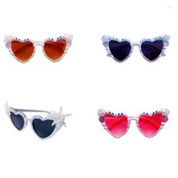 Sunglasses Style Women Summer With Pearl Embellishment Party Costume Prop