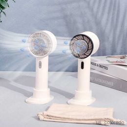 Electric Fans Portable Hand Fan Semiconductor Refrigeration Cooling 2200mAh Battery USB Rechargeable Mini Handheld Fan Air Cooler Outdoor R230714