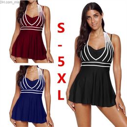 Women's Swimwear S-5XL Plus Size Swimwear Women's Sling Swimwear Two Piece Tankini Set Monokini Swimwear Black and White One Piece Swimwear Z230714