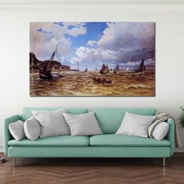 Mouth of The Seine at Honfleur Claude Monet Painting Handmade Oil Reproduction Landscape Canvas Art High Quality