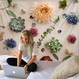 Tapestries Dome Cameras 3D Print Mandala Flower Plant Tapestry Wall Hanging Hippie Bohemian Tapestry Psychedelic Home Dormitory Decoration Wall Hanging R230714