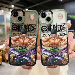 Fashion Anime OnePiece Phone Case For iPhone 14 13 12 11 Pro XS MAX 7 XR X 8 6 Plus Clear Cover Fundas L230619