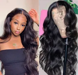 Body Wave Lace Closure Wig Human Hair Wigs Pre Plucked Humain Loose Deep Wave