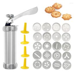 Baking Moulds Biscuit Maker Press Reusable Food Contactable Aluminium Alloy Cookie Mould Set Tool Odourless Making With