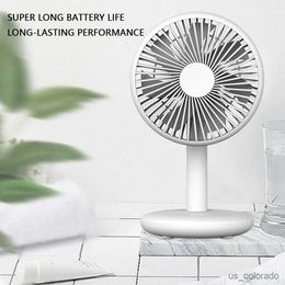 Electric Fans Portable Rechargeable Fan 1200mAh Battery Capacity Desktop Office Quiet Cooling Fans Low Noise for Home Office Camping Outdoor R230714