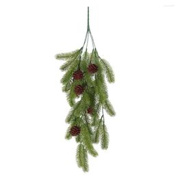 Decorative Flowers Fancy Simulation Plants Realistic Long Lasting Christmas Pine Cone Imitation Xmas Needle