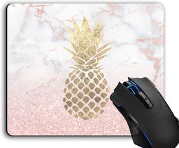 Mouse Pad Pineapple On Marble Computer Mouse Pads Desk Accessories Non-Slip Rubber Base Mousepad for Laptop Mouse