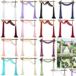 Other Festive Party Supplies Wedding Arch Dra Fabric 1 Panel 18 Ft Length Chiffon Fabrics Ceremony Reception Ceiling Backdrop Drop Dhxlo