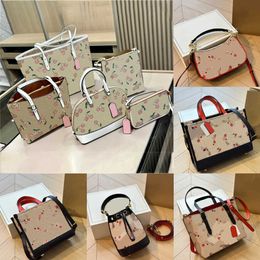 cherryprint Designer Bags totes bucket women underarm Baguette Luxury handBags Leather Handbag Female Crossbody Shoulder Purses Handbags 230119