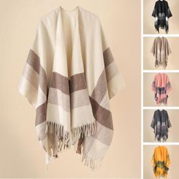 Scarves Ethnic Bohemian Geometric Shape Plus Size Imitation Cashmere Split Shawl Cloak Infinity Scarf Designer Women Luxury 2023