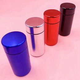 Smoking Colorful Aluminium Alloy Portable Innovative Herb Tobacco Spice Miller Sealing Waterproof Stash Case Pill Jars Storage Tank Cigarette Holder Bottle