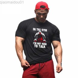 Men's T-Shirts Running T Shirt Fitness Men Tshirt Summer cotton Fashion Men Short Sleeve T Shirt Bodybuilding tshirt Gym Workout Clothing L230713