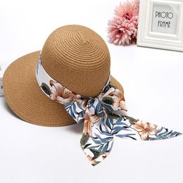 Wide Brim Hats Women Summer Straw Hat Beach Foldable Sun Floppy Roll Up Cap UPF 50 Caps Woman S
