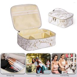 Cosmetic Bags Makeup Marble Pattern Bag PU Leather Tool Pouches Portable StorageBag Zipper Toiletry Lipstic Storage Pouch