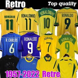 1970 1978 1998 Retro Brasil Pele Soccer Jerseys 2002 Carlos Romario Ronaldo Ronaldinho Shirts 2004 1994 Brasils 2006 Rivaldo Adriano Kaka 1988 2000 2010 Vini Jr Jr