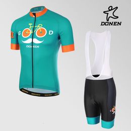 Cycling Shirts Tops Donen Short Sleeve Bicycle Set Breathable Bike Clothes Suit Ropa Ciclismo cycling bib shorts for men 230713