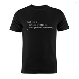 Men's T Shirts HTML CSS Joke Black Developer Coder Programmer Sarcasm Funny Geek Gift Tee Cotton Unisex T-shirt