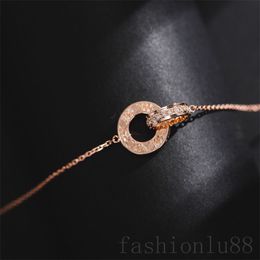 Thin women necklace plated silver gold chain for lady shopping Travelling love screw Jewellery accessories modern style classic popular luxury necklace chic E23