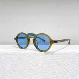 Sunglasses Japanese Handmade Round Acetate High Quality Men Myopia Classical Vintage Eyeglasses Women Driving Tourism Glasses