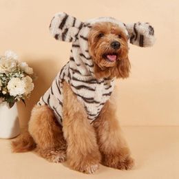 Dog Apparel Winter Fashion Hooded Hoodie Warm Cat Foot Coat Solid Cotton Top Luxury Design Clothes