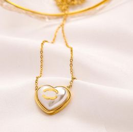 Design Necklace Gold Plated Stainless Steel Necklaces Choker Chain Letter Pendant Fashion Womens Wedding Jewelry Accessories Gift