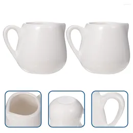 Dinnerware Sets 4 Pcs Sauce Spoon Creative Milk Jug Mini Mug Small Glass Containers Server Ceramic Creamer Handle Ceramics Pot Water Carafe