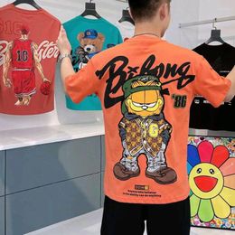 Men's T Shirts 2023 Summer Brand Printed T-shirt Cool Cotton Short Sleeve Men Loose Hip Hop Tide