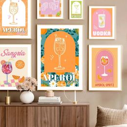 Canvas Painting Alcoholic Drink Martini Aperitif Gin Tequila Vodka Cocktail Wall Art Decor Nordic Posters And Print Picture For Living Room Moder Bar Decoration w06